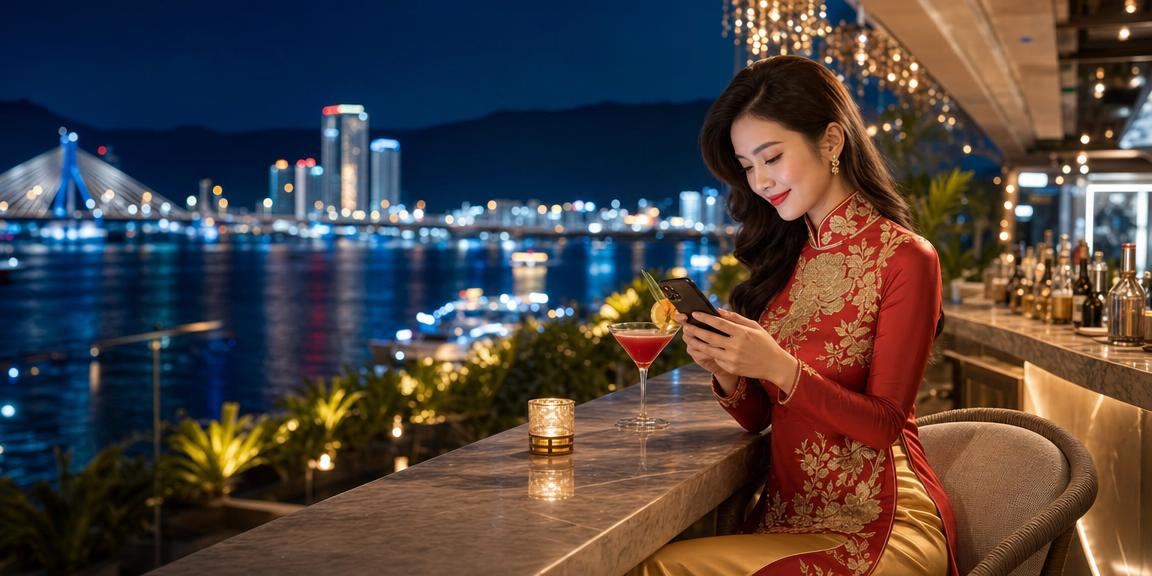 Người chơi tại Đà Nẵng truy cập casino mobile trên bãi biển